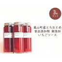 【ふるさと納税】埼玉県嵐山町産いちご使用 特製いちごソース　3本セット　【ストロベリー 自社農園 栽培 とちおとめ 無着色 食品添加物 無添加 自慢 果肉 たっぷり 贅沢 パンケーキ 】