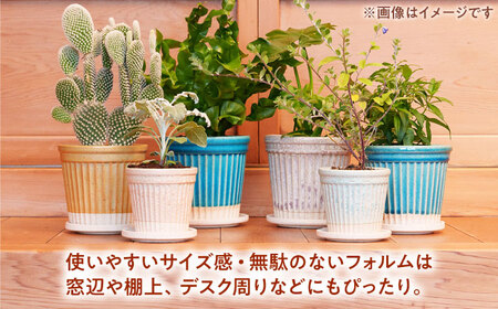 【美濃焼】植木鉢 ラインS，M 紫【BIJINTOUKI/美人窯】 植物 サイズ おしゃれ 受け皿[MDF051]