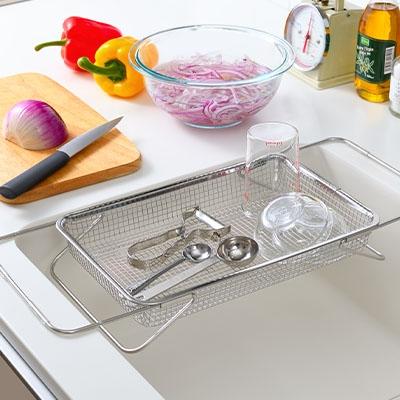 ふるさと納税 三条市 水切りメッシュかご レギュラー ステンレス 食洗器対応 水切りラック [leye]【010P156】 |  | 01