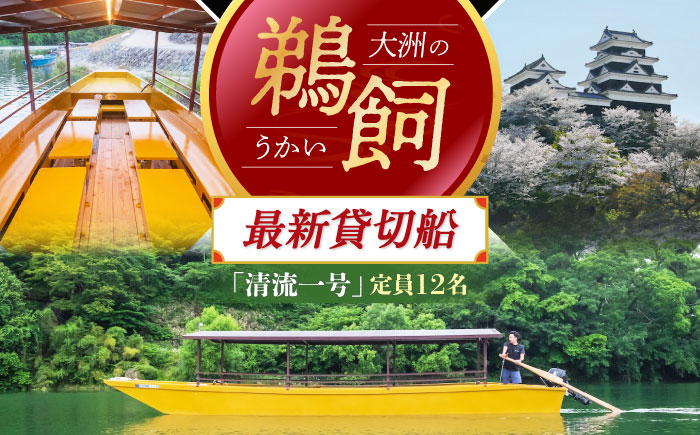【6月2日〜9月20日】 日本三大鵜飼 大洲のうかい 貸切 清流一号 招待券（定員12名）大洲市観光協会/愛媛県大洲市 鵜飼 観光 体験チケット 体験 イベント [AGDJ008]