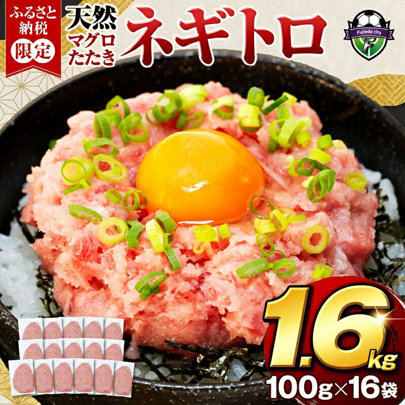 【ふるさと納税】 ネギトロ まぐろ 約 1.6kg 16袋 100g × 16パック 小分け ねぎとろ 鮪 まぐろたたき 魚介 新鮮 天然 目鉢 マグロ キハダ 冷凍 すきみ タタキ 寿司 すし 手巻き寿司 海鮮丼 刺身 おつまみ 簡単 便利 数量限定 訳あり ネギトロ丼 藤枝市 静岡県