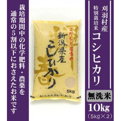 ふるさと納税 刈羽村 【新潟特別栽培米】【無洗米】刈羽村産コシヒカリ 10kg(5kg×2袋)