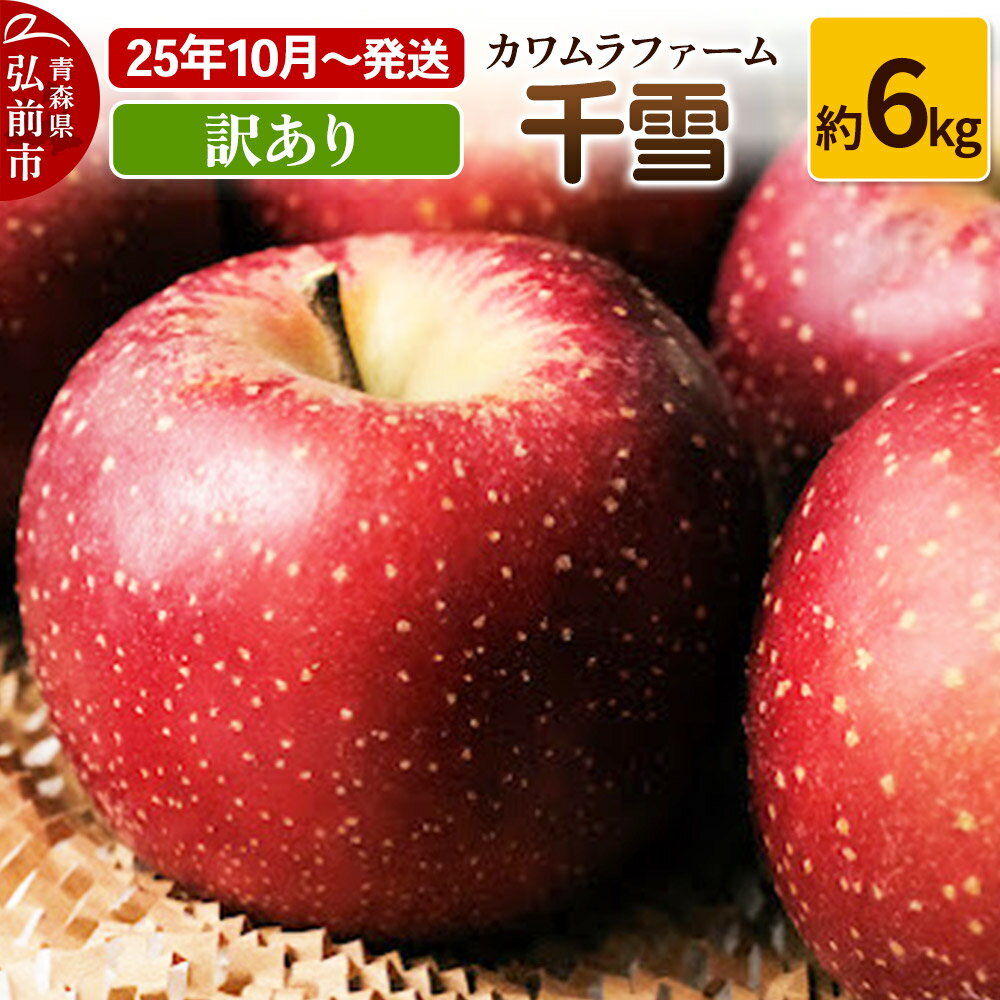 【ふるさと納税】【レビューキャンペーン】【25年10月〜発送】りんご 千雪 約6kg カワムラファーム 訳あり【先行受付】 青森 果物 フルーツ 林檎 リンゴ くだもの 予約