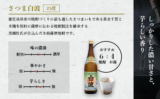 芋らしさが好き〜限定焼酎＆さつま白波 1800ml×各1本【薩摩焼酎】A6−99【1563735】