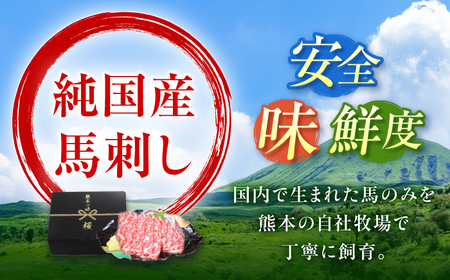 『純国産』熊本の味 馬刺し 満喫 4種 セット 計約1.68kg（約420g×4セット）赤身 上霜降り 桜 タタキ タレ付【有限会社 九州食肉産業】[AYCN024]