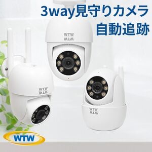 防犯・監視カメラ 見守りペットカメラにも 屋外屋内 みてるちゃん123 WTW-W2858Y【1544881】