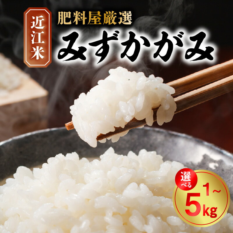 【ふるさと納税】【令和7年度産】近江米 みずかがみ 肥料屋 肥料 厳選 特別米 選べる 容量 1kg 2kg 5kg 米 お米 白米 精米 おにぎり おむすび お弁当 主食 食品 自社配合肥料 自社配合 常温 滋賀県 守山市 お取り寄せ 送料無料