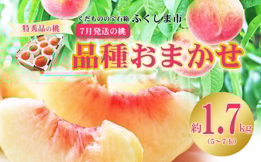 No.2421　7月発送の桃 特秀品約1.7kg【2026年発送　先行予約】