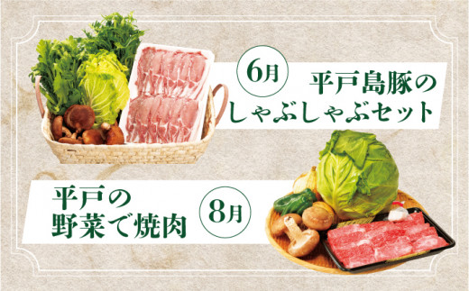 【8回定期便】平戸を満喫！山のひらど旬鮮便【株式会社ひらど新鮮市場】[KAB116]