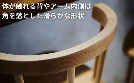 Coccole  ウィンザーチェア 木製 4脚 ビーチ材 無垢材 ブラウン C264【52_8-001】