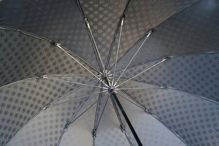 雪華模様のオリジナル傘(サイズ60cm)「もらっても、贈っても喜ばれる傘」カラー:ブラック_BL05