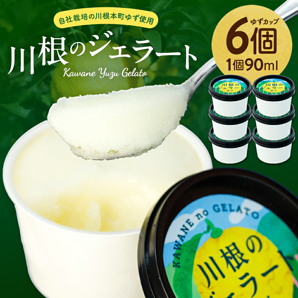 【ふるさと納税】ゆずジェラート（90mlカップ×6個） | ふるさと納税 ふるさと 静岡県 川根本町 柚子 ゆず ジェラート アイス 冷凍 送料無料