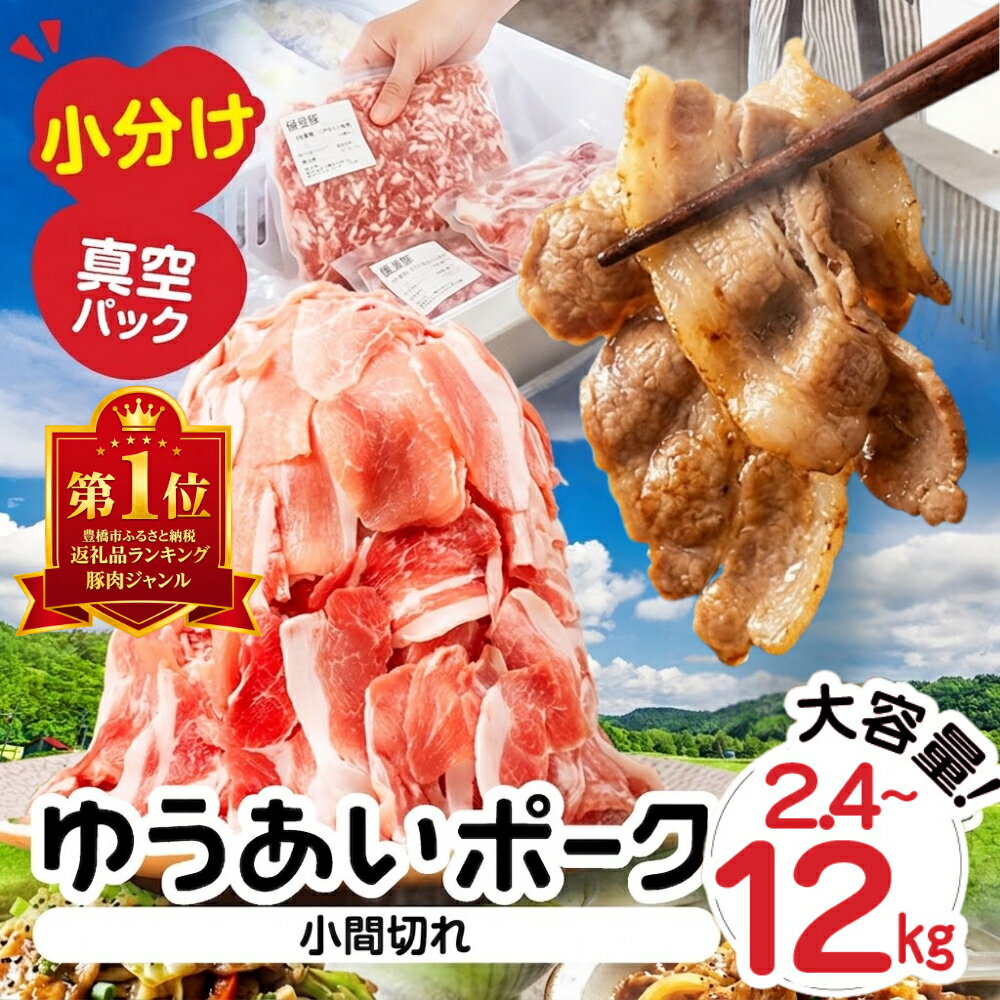 【ふるさと納税】★5 小分け 300g 真空パック 豚肉 ゆうあいポーク ランキング 1位 豚こま切れ 2.4kg ~ 12kg 300g 小分け 肉 簡易包装 訳あり 国産豚 国産 冷凍 傷 小分け 定期便 こま切れ 小間切れ 豚 ぶた 肉 生活応援 便利な個包装 10000円 20000円 30000円 豊橋市