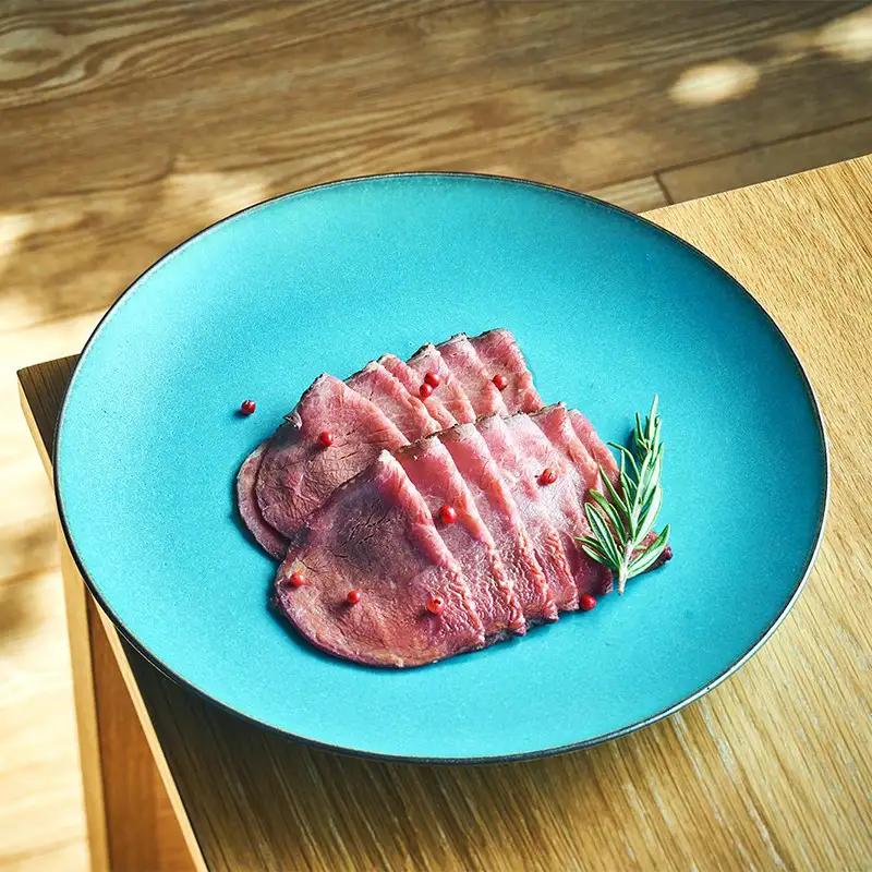 【瑞光窯-ZUIKOU-】プレート L ペアセット(ターコイズブルー/青)｜京都 清水焼 食器 おしゃれ 人気