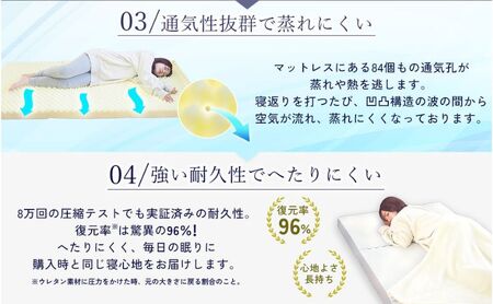 【期間限定！生活応援】 アキレス マットレス 点で支える 体圧分散 さらさら 吸湿マットレス シングル 8cm 三つ折り 寝具 高反発 三つ折りマットレス 折りたたみ シングルマットレス ベルオアシス