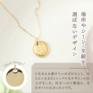 【K18】イニシャルペンダントネックレス イニシャル：R
