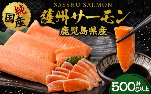 薩州サーモン 500g 【鹿児島県産】 純国産 サーモン 鮭 サケ さけ シャケ 魚 海鮮 鹿児島 国産 養殖 AS-2228