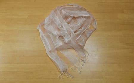 世界自然遺産白神山地から生まれた「白神草木染め（クロモジ）ストール（みょうばん染）」 ファッション小物 シルク 