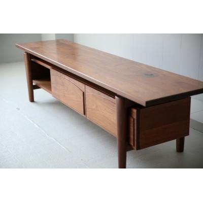 ふるさと納税 江別市 TVボード ウォールナット 北海道  MOOTH インテリア 手作り 家具職人　ローボード |  | 02