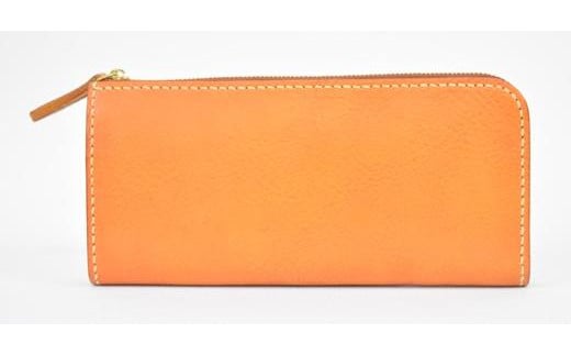 栃木レザー使用｜やわらか本革Lジップ長財布｜Lzip wallet 02｜キャメル｜minca（全5色）