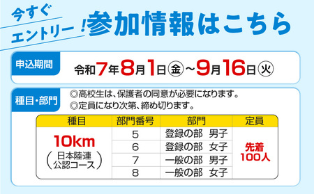 第45回 ランニング桜島 出走権（10km）【先着100名】 K224-001_02 マラソン スポーツ マラソン大会 スポーツ大会 10kmコース 運動 大会 参加 出走権 ランニング桜島 ランニン