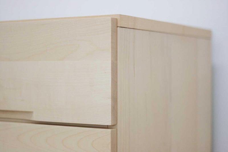 チェスト タンス 幅118 5段 奥行44 メープル 無垢 桐たんす 箪笥 婚礼 衣類収納 大川家具 丸田木工 ナテュール