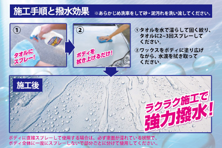 ラクラクWAXスプレー3本　カー用品 洗車用品 ワックス
