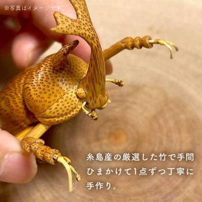 ふるさと納税 糸島市 爽風じぃじ 工房の手作り 竹細工 カブトムシ【爽風農園】[AIZ002] |  | 01