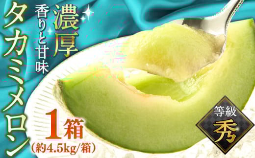 【2026年5月～発送】【さわやかな味わい!】 タカミメロン 約4.5kg（3～6玉） / メロン 南島原市 / 南島原果物屋 [SCV013]