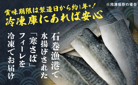 石巻産 寒さばフィーレ 無塩さばフィレ 1.5kg 鯖 切身 焼魚 魚 さば 干物 宮城県