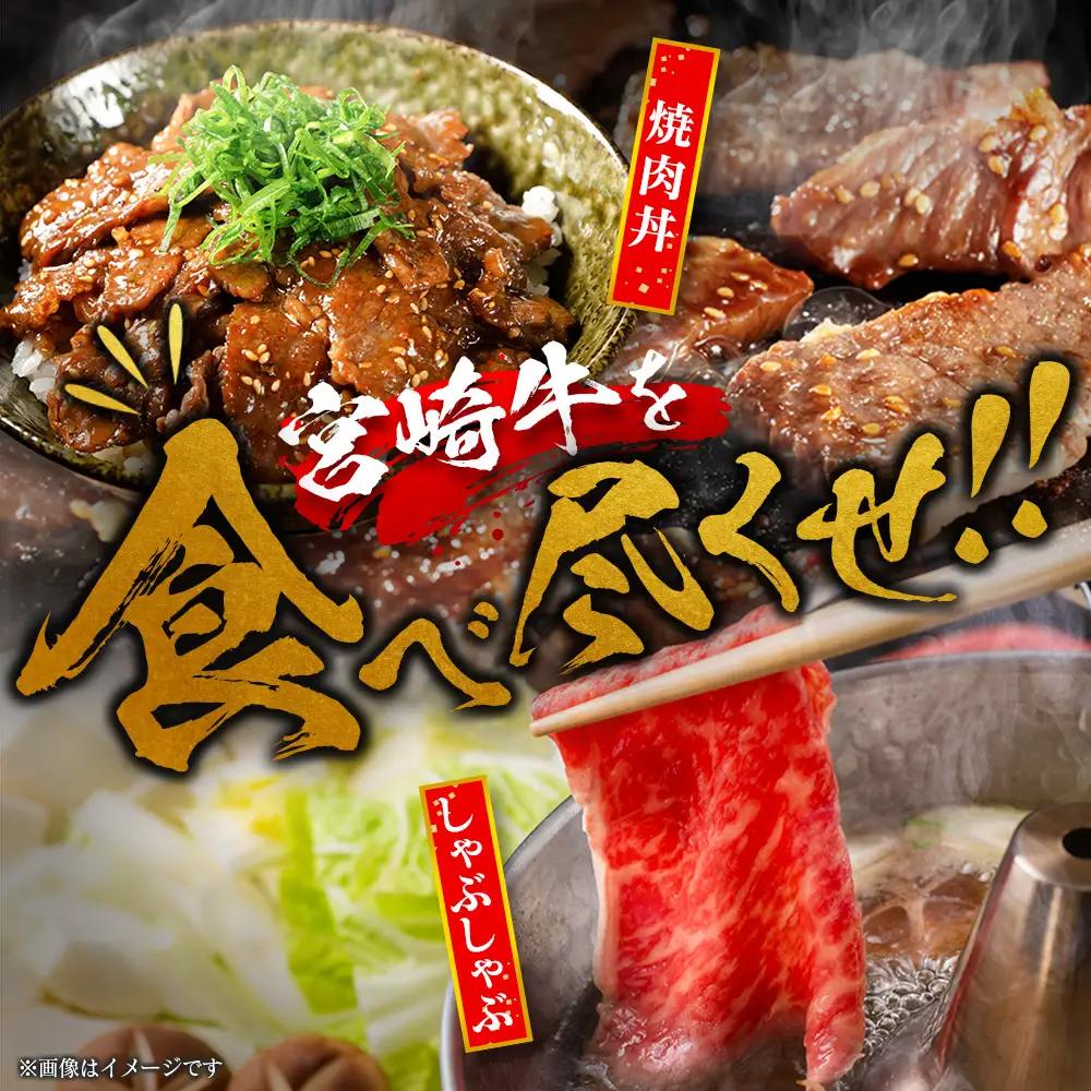 宮崎牛 定期便 全3回 肩ロース 牛モモ 焼肉 スライス すき焼き 黒毛和牛 E271