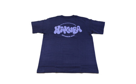 発泡プリントTシャツ(ユニセックス) 　XL 　ネイビー