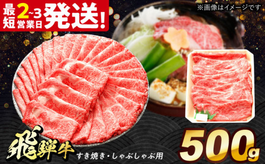 飛騨牛 すき焼き しゃぶしゃぶ 両用 500g 多治見市 / 養老ミート 冷凍 モモ 肩 赤身 あっさり 和牛 ギフト [THG005]