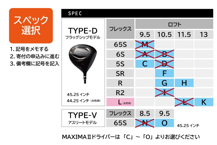 ※一部スペックは、受付終了しました。