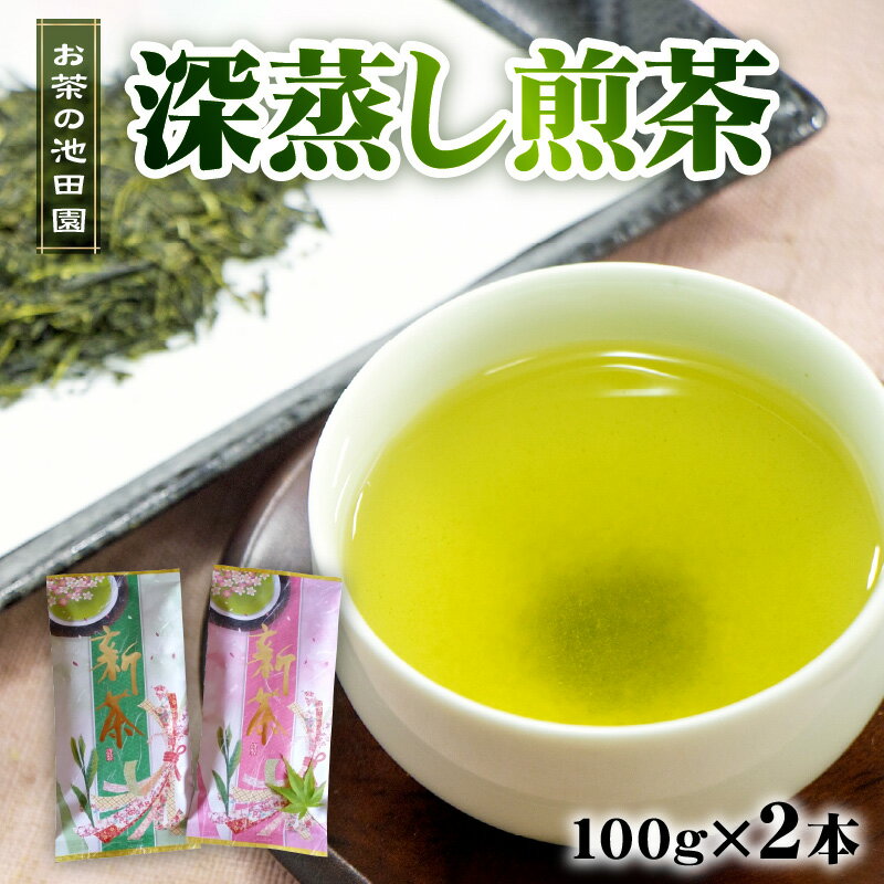 【ふるさと納税】 お茶の池田園 深蒸し煎茶100g×2本【熊本県宇土市】