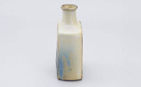 【瀬戸焼】花器　三角と鳥リバースブル（K30） / 瀬戸焼 ギフト 一輪挿し 花瓶 花器 インテリア[BBAJ028]