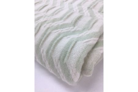吸湿発熱 くしゅくしゅ 綿毛布 100×140cm グリーン ハーフケット [0686]