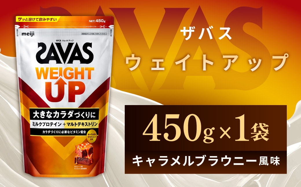 
                  ザバス ウェイトアップ キャラメルブラウニー風味 450g 1袋 プロテイン 筋トレ 運動 トレーニング 健康 美容 健康食品 体づくり ボディメイク ダイエット
                