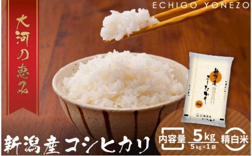 
                  新潟市産コシヒカリ 白米 5kg お米 精米 ご飯 代表 自然 飽きない 自信 美味しい 
                