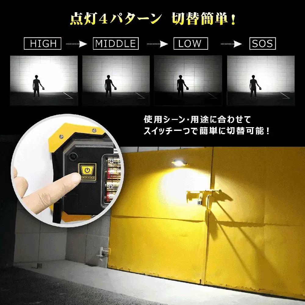 マグネット内蔵 コンパクトLEDライト 乾電池式 ワークライト YC-N3K