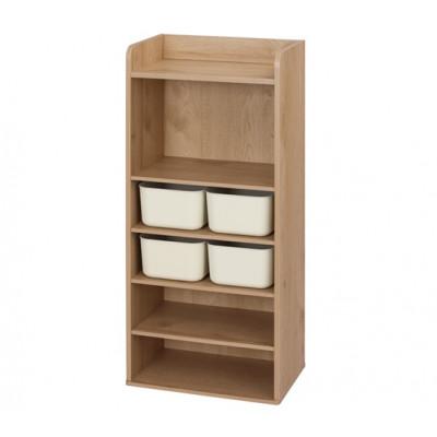 ふるさと納税 大河原町 収納棚 ラウンドシェルフ ハイタイプ ナチュラル/ライトベージュ アイリス[53753088] |  | 02