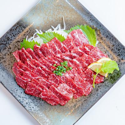 ふるさと納税 水俣市 【熊本 と畜】桜屋 特選馬刺しスライス 300g(水俣市)