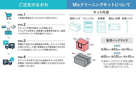 衣類10点と布団2枚のクリーニング（10ヶ月の保管サービス付き）布団も衣類もこれ一つ！MIXクリーニングでまとめてきれいに！ 　ヤマトヤだけのMIXクリーニング