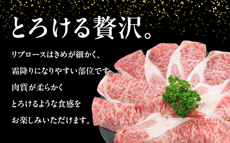 【数量限定】鹿児島黒牛リブローススライスセット 計1.050kg（Ｍ-2301）　W032-018-02