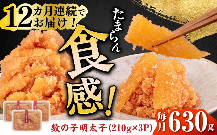 【全12回定期便】数の子明太子210g×3パック（計630g）《築上町》【株式会社マル五】[ABCJ095]