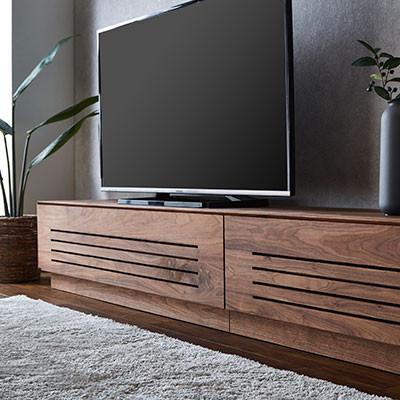 ふるさと納税 大川市 テレビ台 ルーチェ ウォールナット無垢【サイズ:幅214-244cm、カラー:ウォールナット無垢】 |  | 02