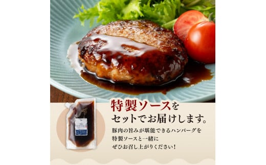 【令和8年5月発送】さんきょうみらい豚 ”ふんわりやわらか” ハンバーグセット(90g×11P、ソース200g付) 【 豚肉 国産 肉 豚 おかず 惣菜 ハンバーグ 】