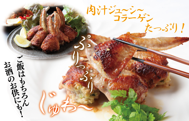 手羽先餃子20本 (10本×2袋) 日本料理屋のお惣菜 さのうまみ鶏 小分け 099H3104_イメージ2
