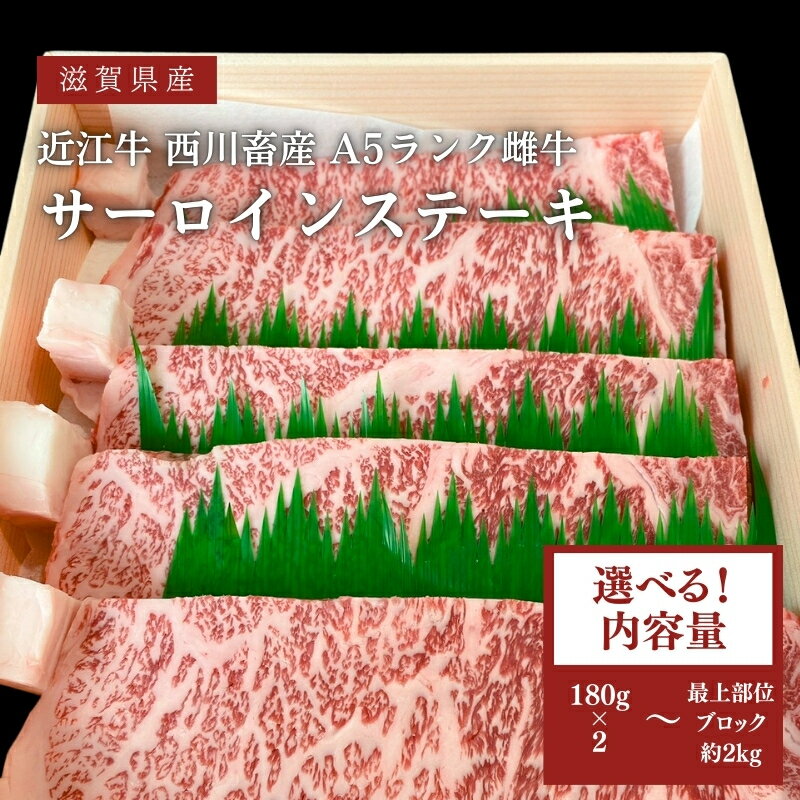 【ふるさと納税】〈選べる内容量〉【近江牛 西川畜産】A5ランク雌牛 サーロインステーキ a5 牛肉 お肉 ブランド牛　お届け：繁忙期に限り納期最長4ヶ月。納期指定不可