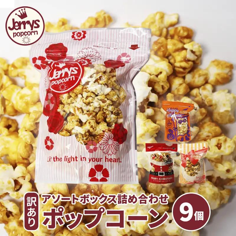 【訳あり】ジェリーズ ポップコーン アソートボックス 9個 Mサイズ